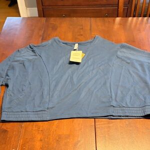 Fabletics Slate Blue Julie Dolman Sleeve Sweatshirt Top
